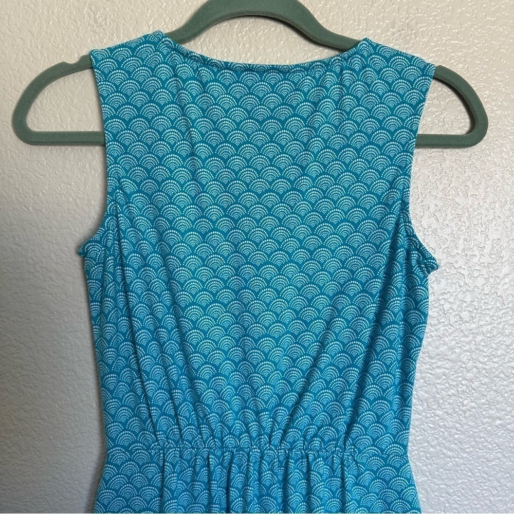 Boden Melinda Seashell Sleeveless Blue Midi Dress Size 2P - Picture 7 of 10